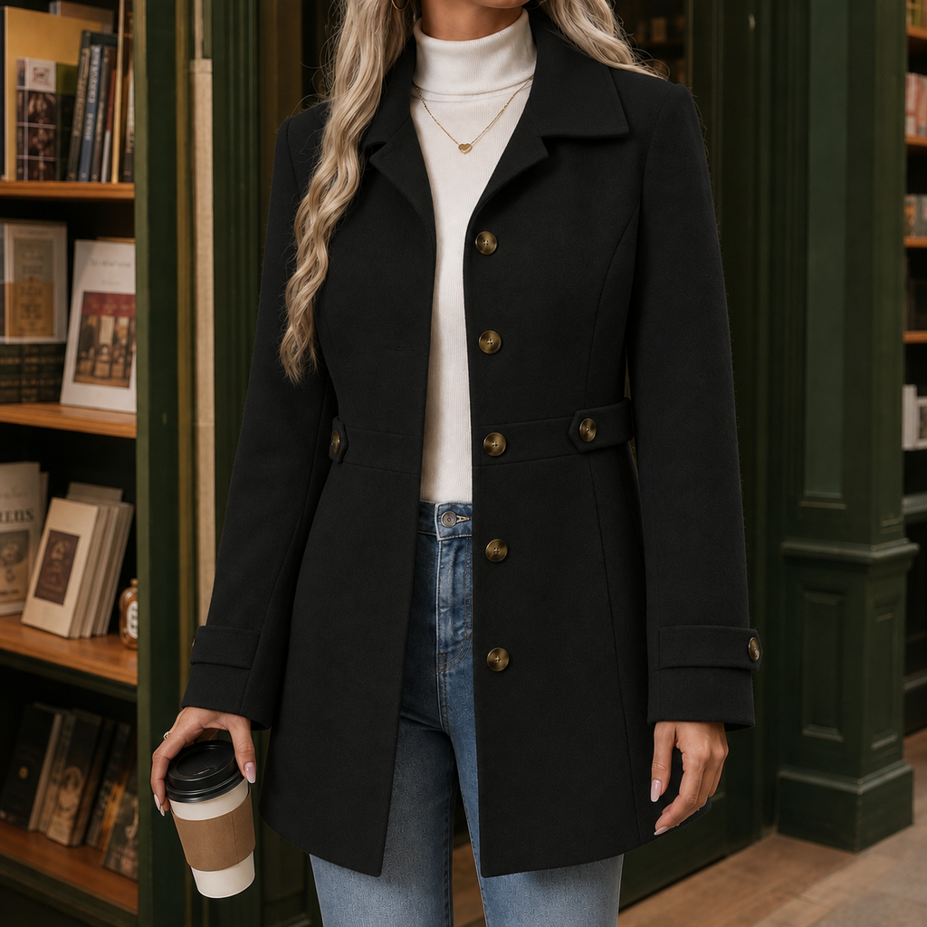 Women's Wool Notched Lapel Blazer