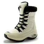 Kris | Women’s Faux Fur Cuff Lace-Up Mid-Calf Snow Boots