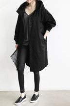 Women's Waterproof Hooded Longline Trench Coat