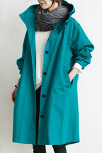 Women's Waterproof Hooded Longline Trench Coat