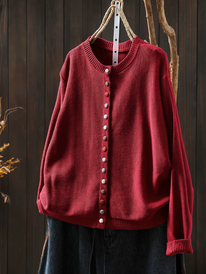 Solène | Women's Relaxed Fit Button-Up Cardigan