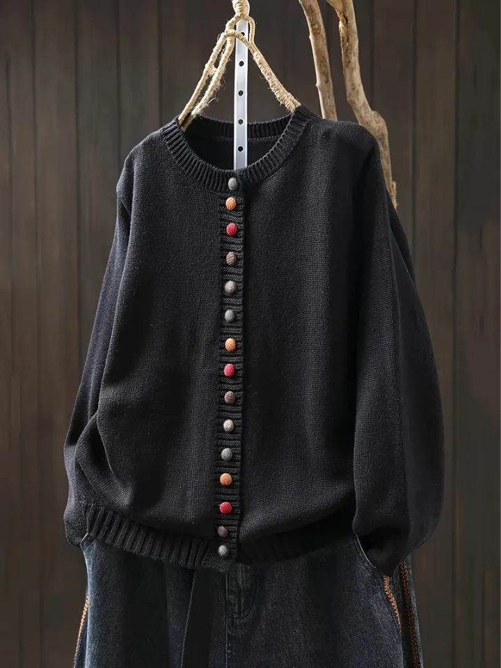 Solène | Women's Relaxed Fit Button-Up Cardigan