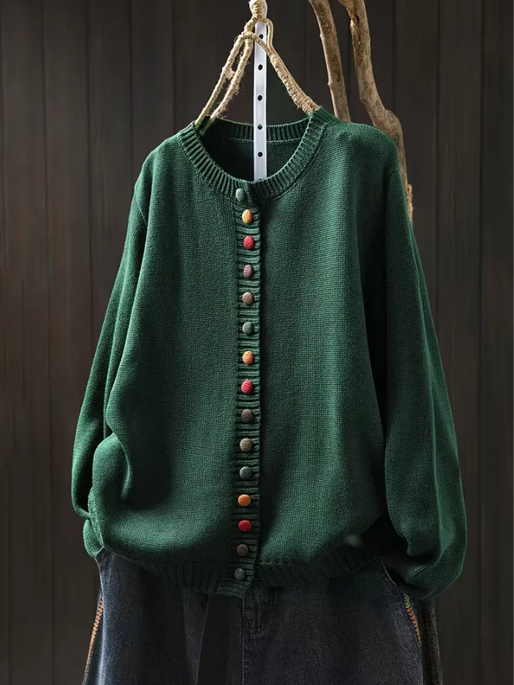 Solène | Women's Relaxed Fit Button-Up Cardigan