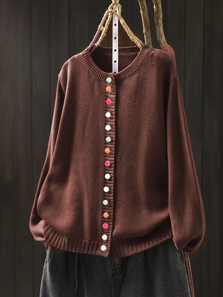 Solène | Women's Relaxed Fit Button-Up Cardigan
