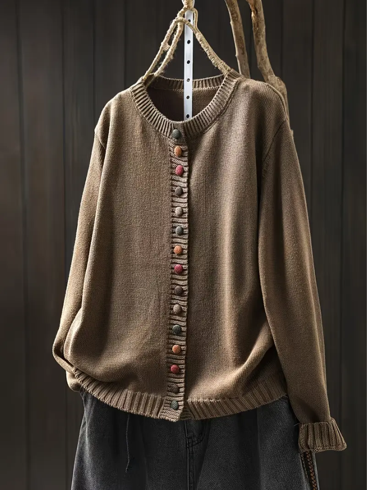 Solène | Women's Relaxed Fit Button-Up Cardigan
