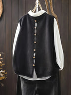 Vanthea | Women's Knit Sweater Vest and Shirt Set
