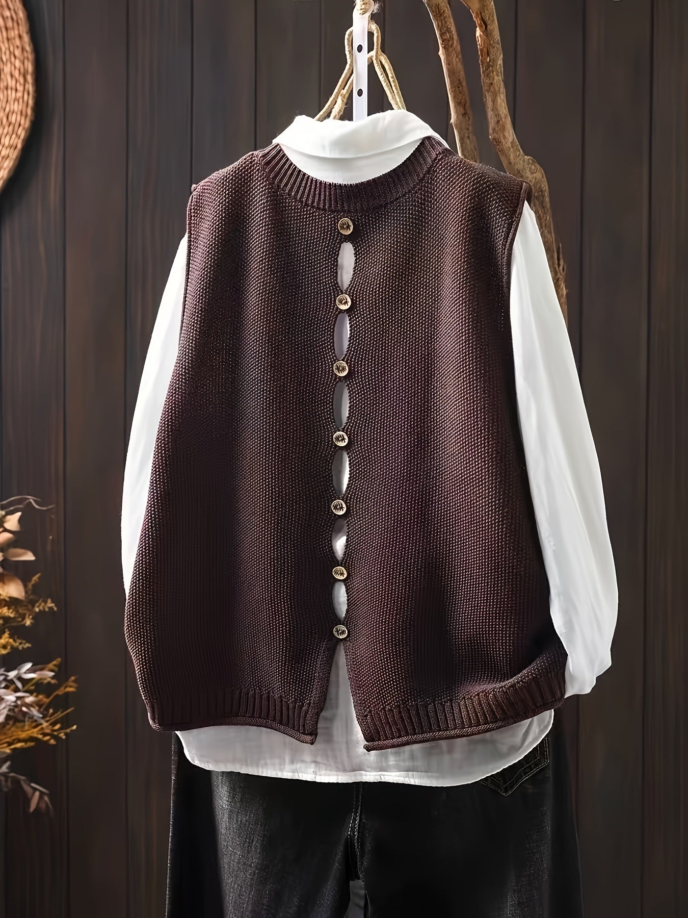 Vanthea | Women's Knit Sweater Vest and Shirt Set