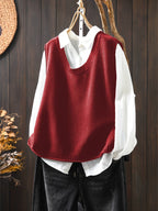 Vanthea | Women's Knit Sweater Vest and Shirt Set