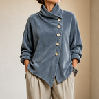 Tina | Women's Asymmetric Corduroy Top