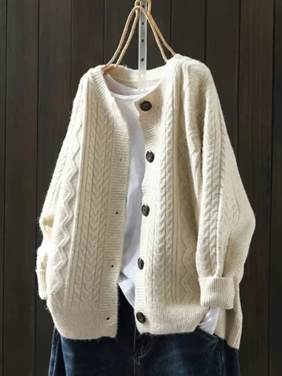 Veradis | Women's Oversized Cable Knit Cardigan