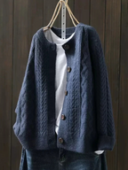 Veradis | Women's Oversized Cable Knit Cardigan