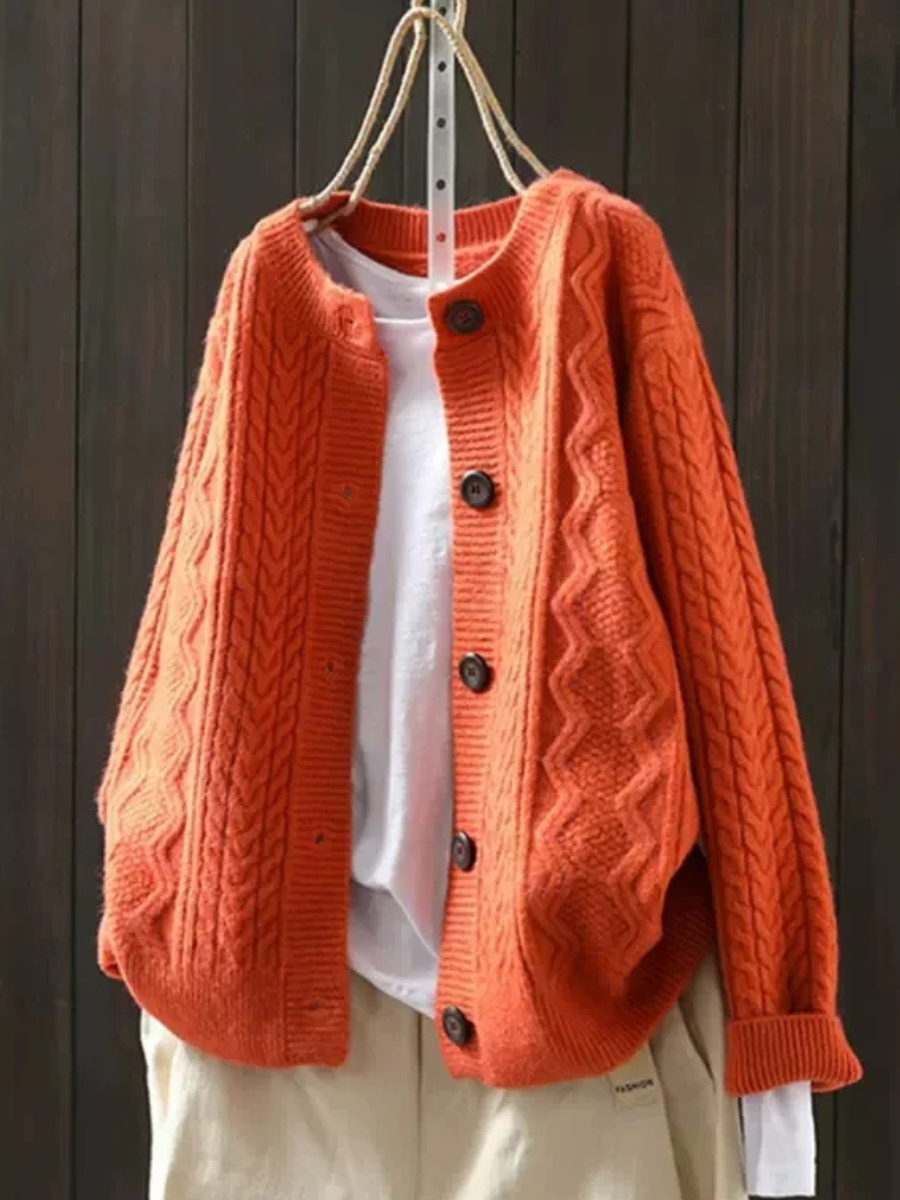 Veradis | Women's Oversized Cable Knit Cardigan