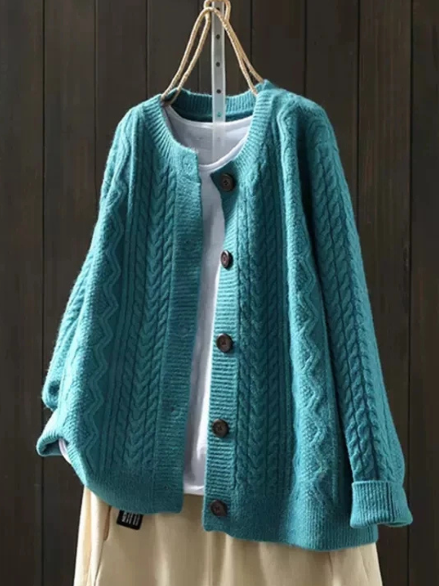 Veradis | Women's Oversized Cable Knit Cardigan