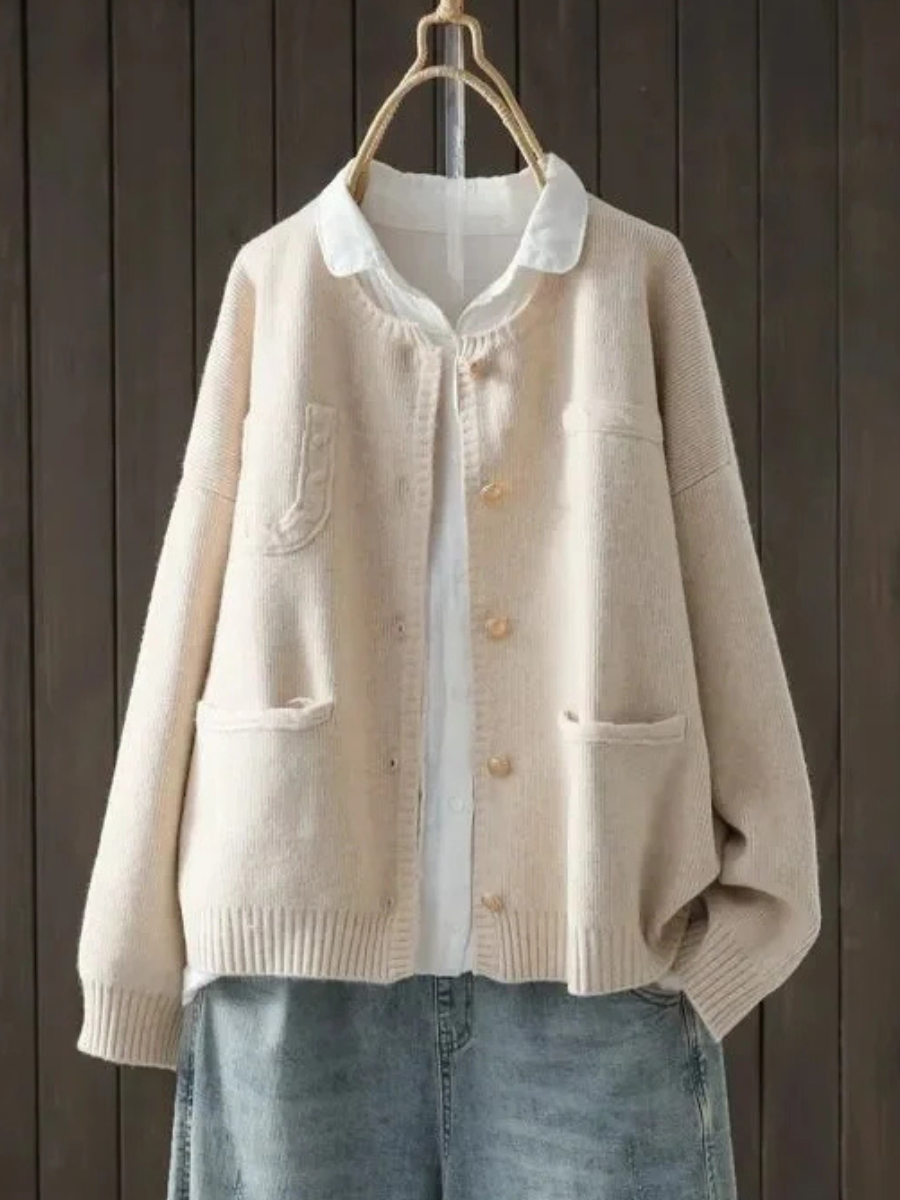 Vimala | Women's Relaxed Fit Knit Cardigan with Pockets