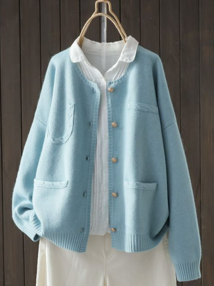 Vimala | Women's Relaxed Fit Knit Cardigan with Pockets