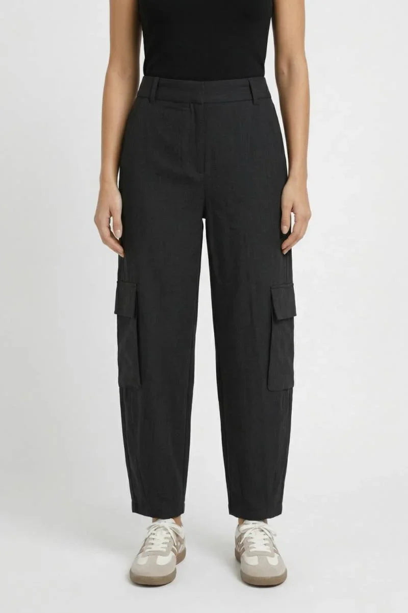 Women's High Waist Straight Leg Cargo Pants