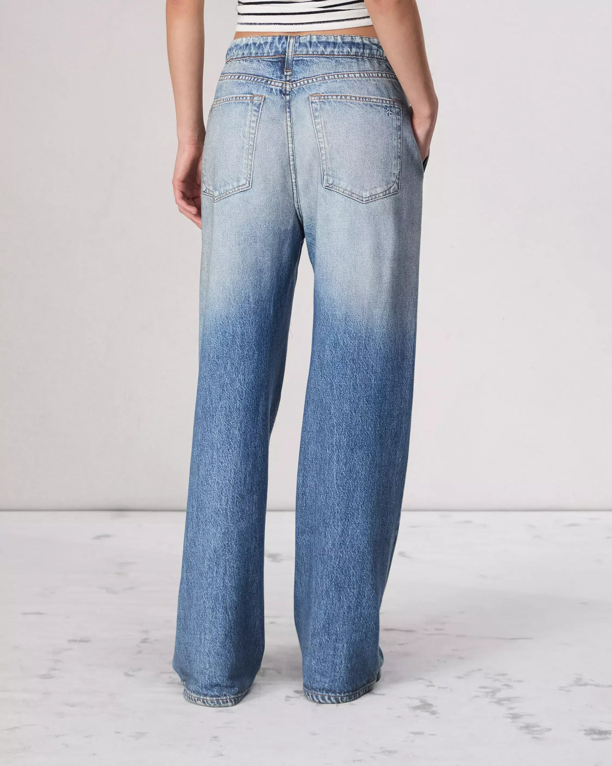 Women's Denim Jeans | Wide Leg Baggy Vintage Wash