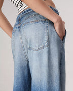 Women's Denim Jeans | Wide Leg Baggy Vintage Wash