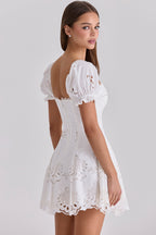 Women's Summer Wedding Guest White Mini Dress