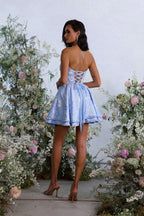 Women's Wedding Guest Pink Floral Halter Mini Dress