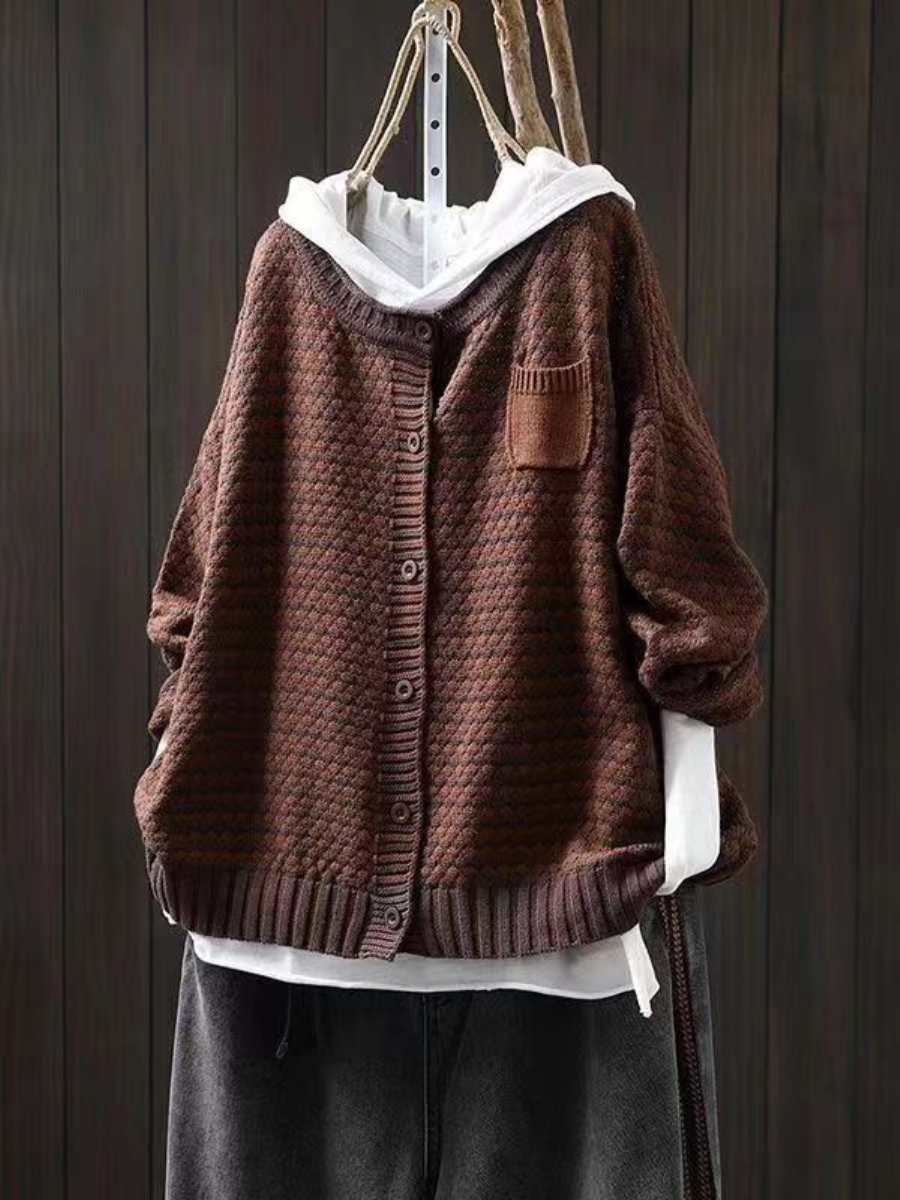Wrenley | Women's Relaxed Fit Knit Button Cardigan