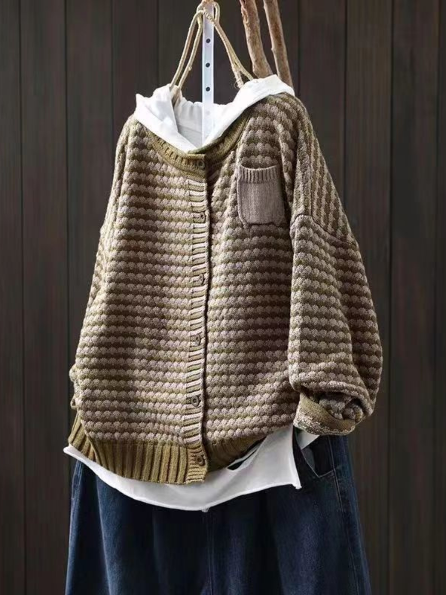 Wrenley | Women's Relaxed Fit Knit Button Cardigan