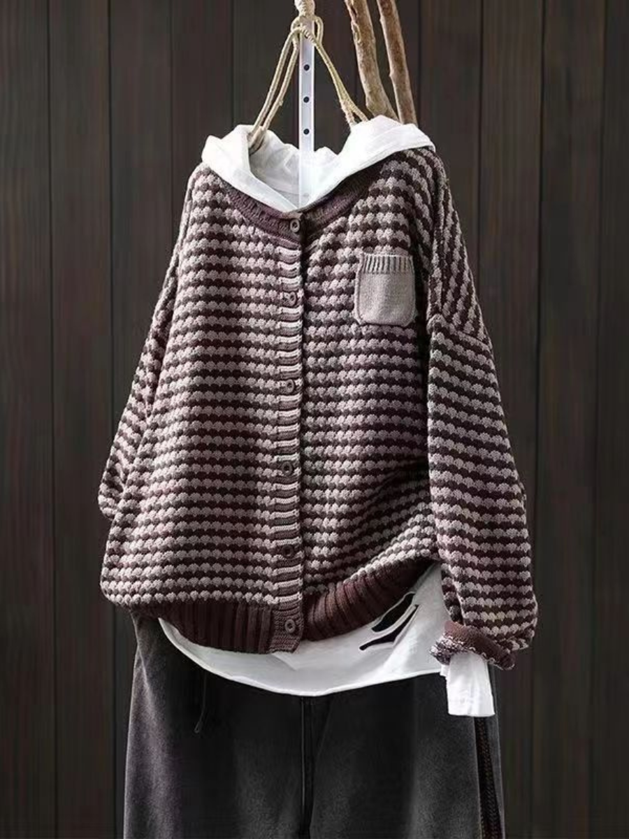 Wrenley | Women's Relaxed Fit Knit Button Cardigan